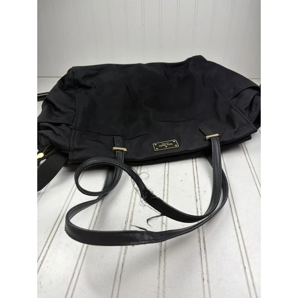 Kate Spade New York Black Nylon Baby Bag Diaper Tote Shoulder Bag